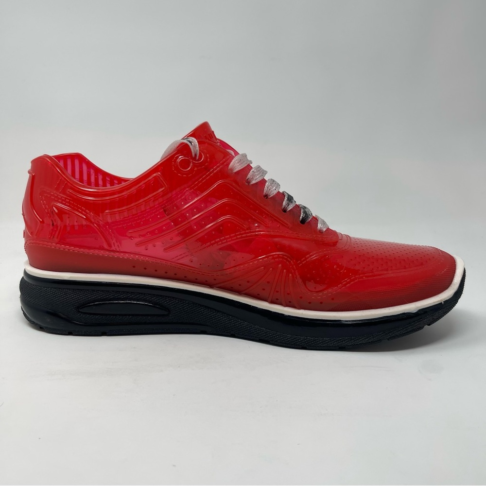 AIRDP by Ishu+ Transparent Red Designer Sneakers | Italian Fashion Tech Shoes‎ - Picture 9 of 16